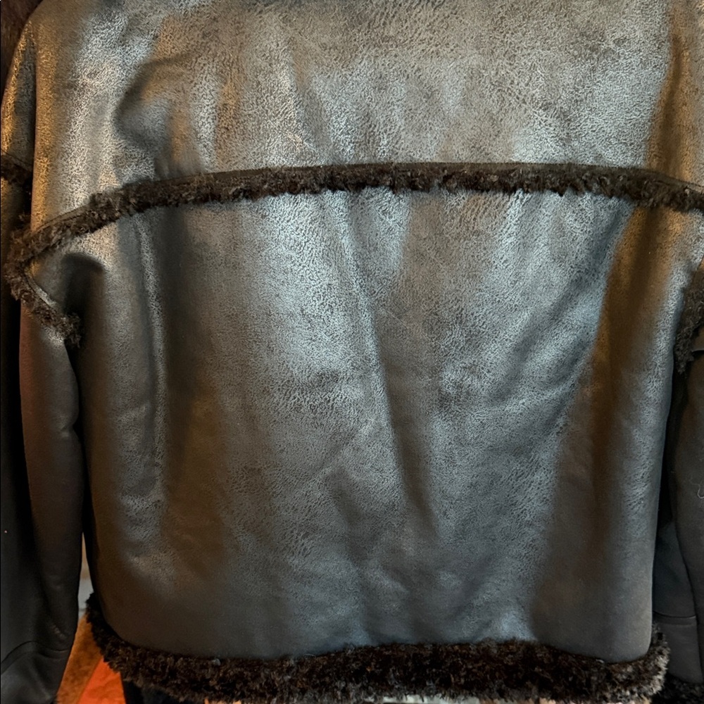Black Shearling Jacket - image 4
